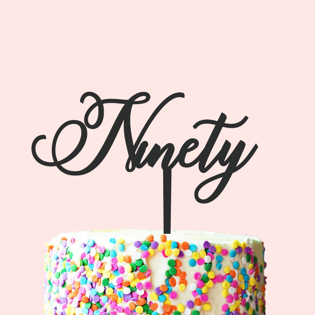 Etched Ninety Cake Topper - Nella Font