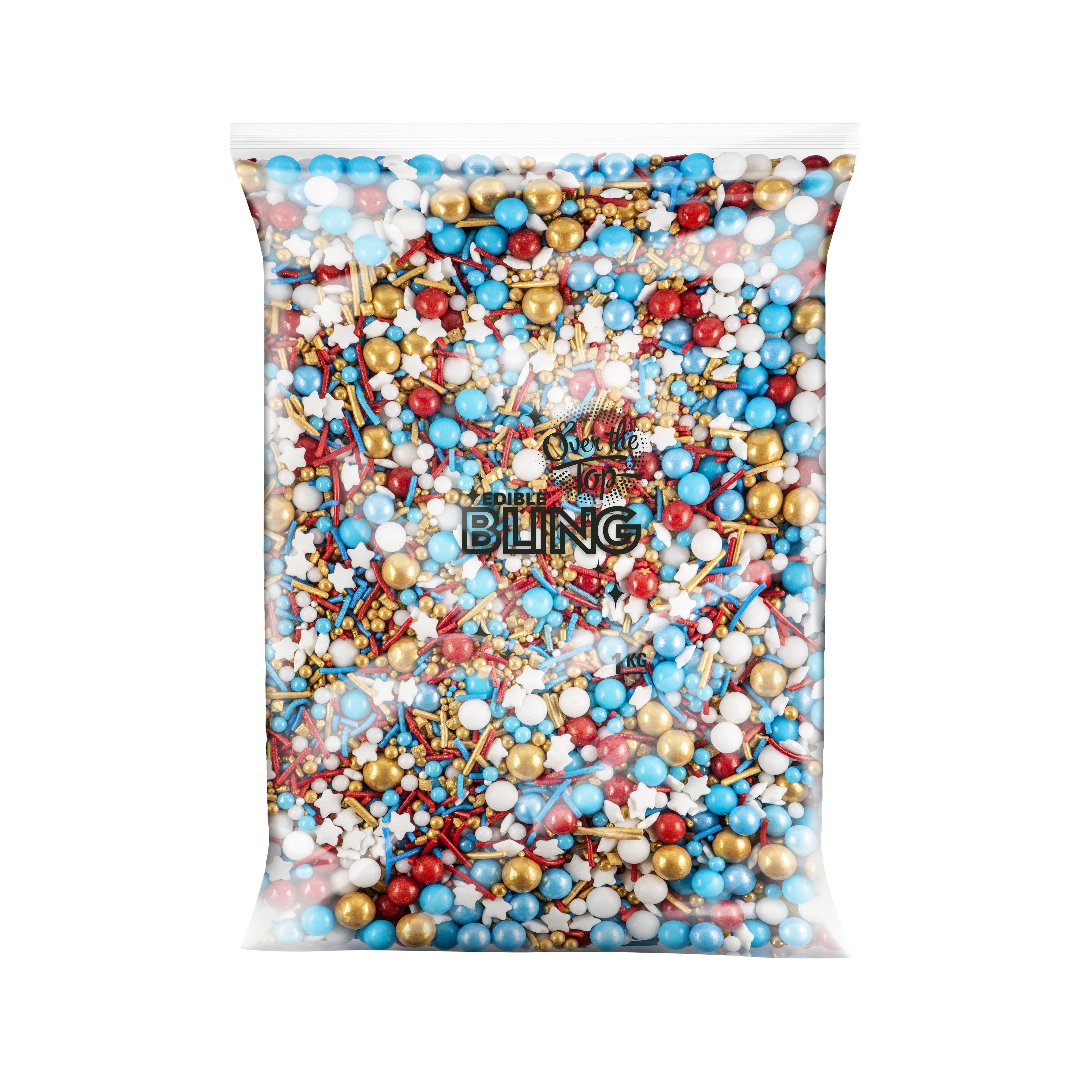 Over The Top Edible Bling Sprinkles - Circus Mix Bulk 1kg