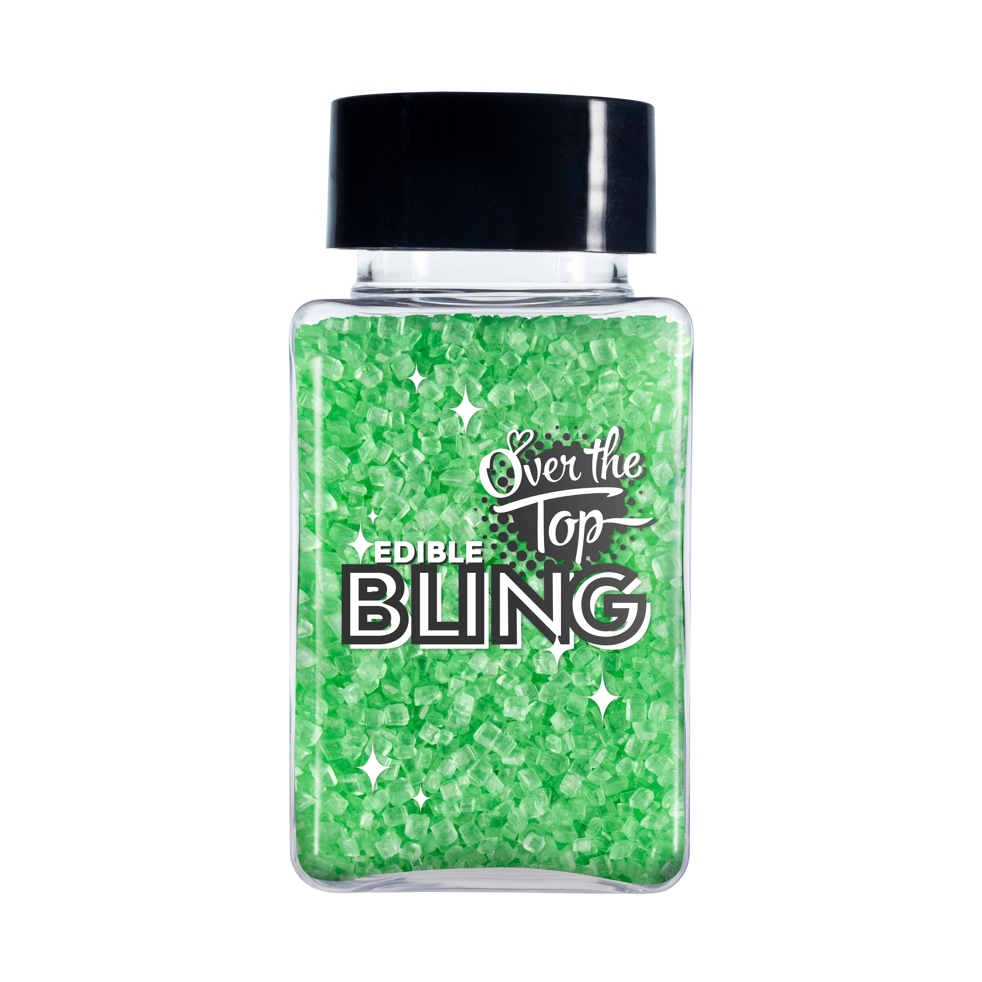 Over The Top Edible Bling Sanding Sugar - Green 80g