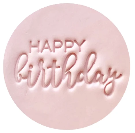 Happy Birthday Embosser 60mm (Little Biskut)