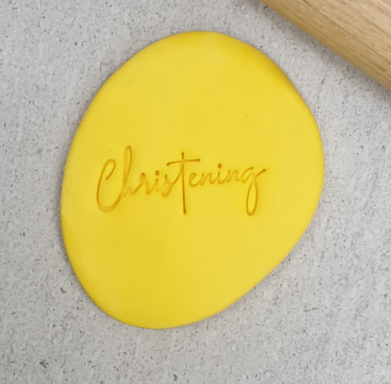 Custom Cookie Cutters Christening Embosser