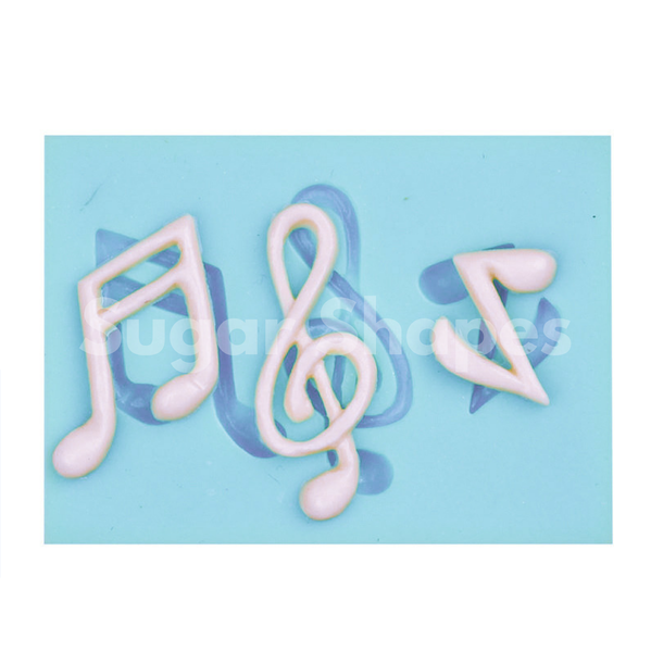 Sugar Shapes Music Note Assorted 3 pc Mold