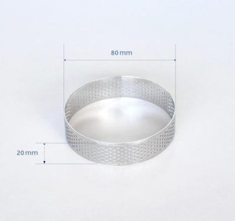 LOYAL 80mm x 20mm Perforated Tart Ring S/S