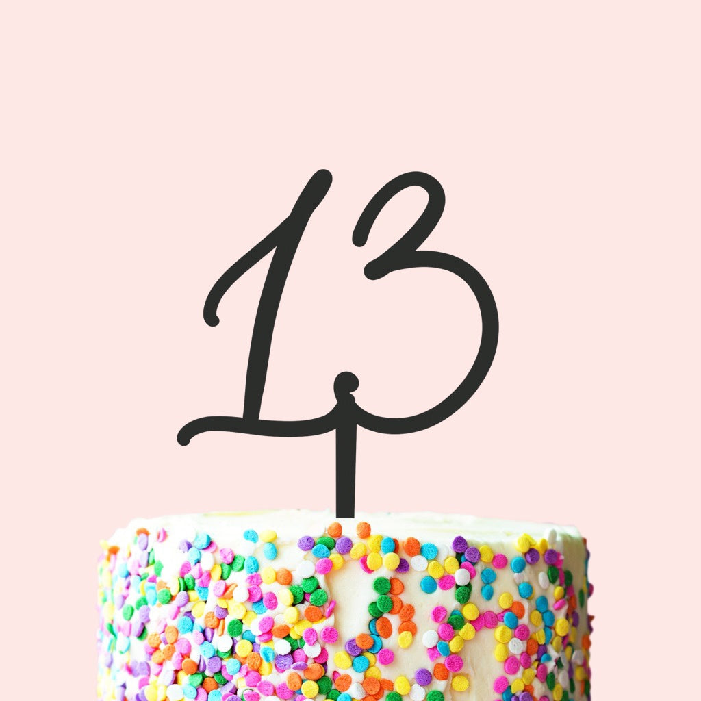 13th Birthday Cake Toppers - Personalised Thirteenth Birthday Cake  Decorations