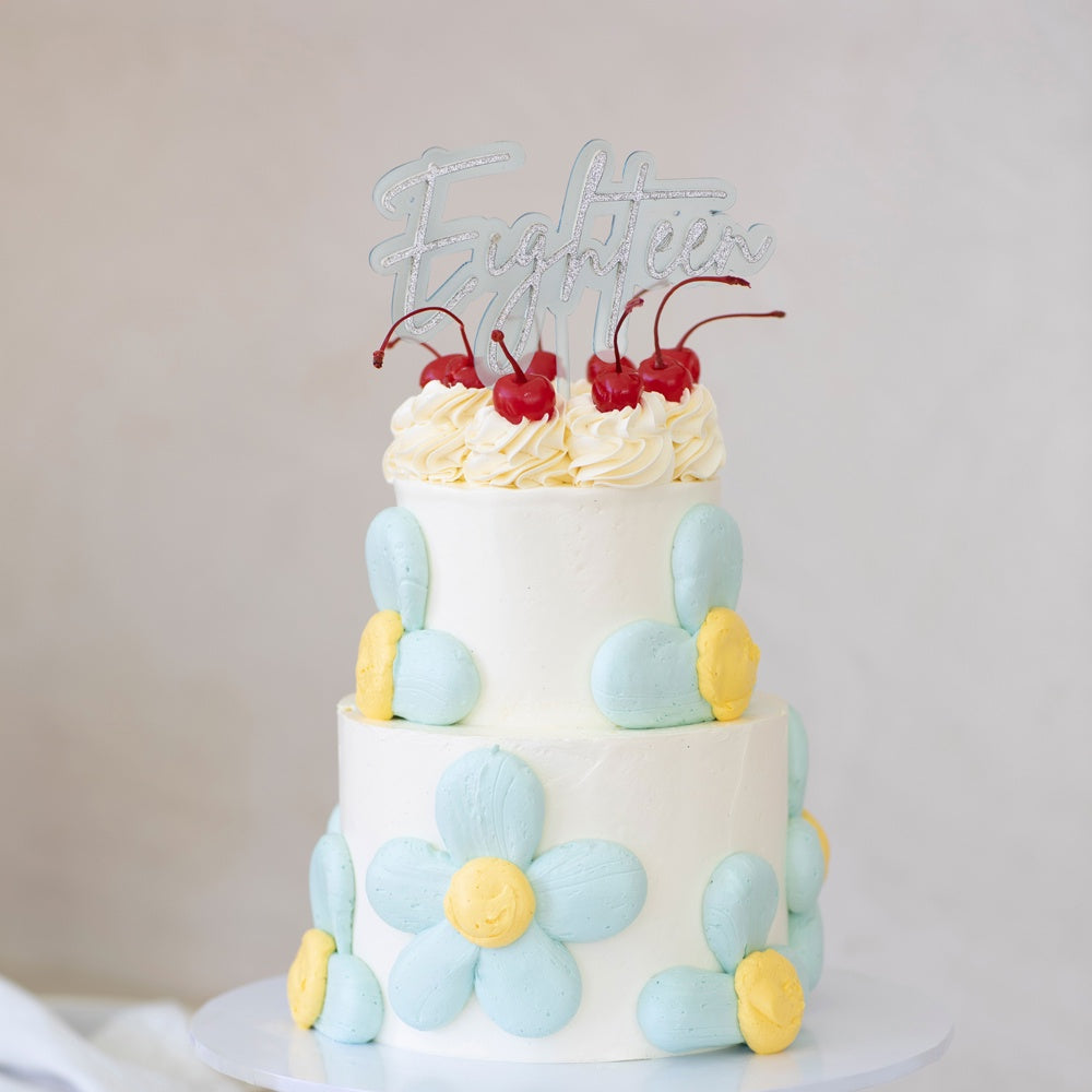 Birthday cake with candles on light background - Stock Image - Everypixel