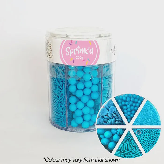 Sprink'd Bright Blue Sprinkle Mix Jar 200g