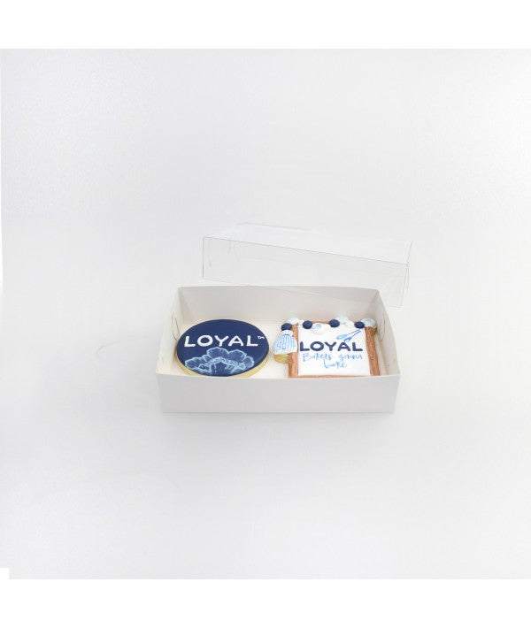 Loyal Clear Lid 2 Biscuit Box  - Rectangle
