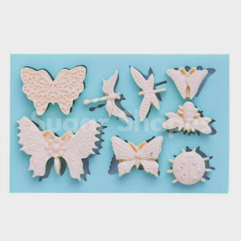 Sugar Shapes Butterfly & Bug Asstd 8pc Silicon Mould