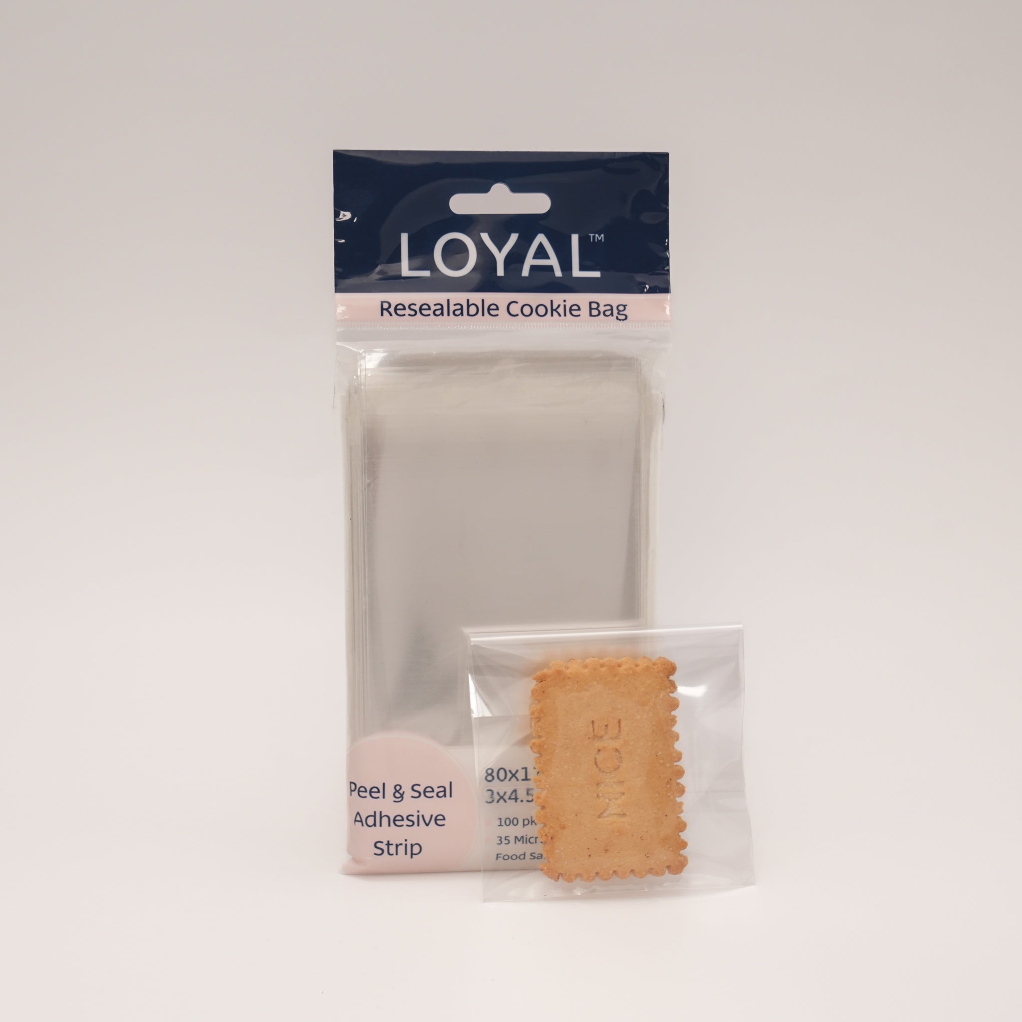 LOYAL Resealable Cookie Bag 80mm x 110mm (3×4.5in)