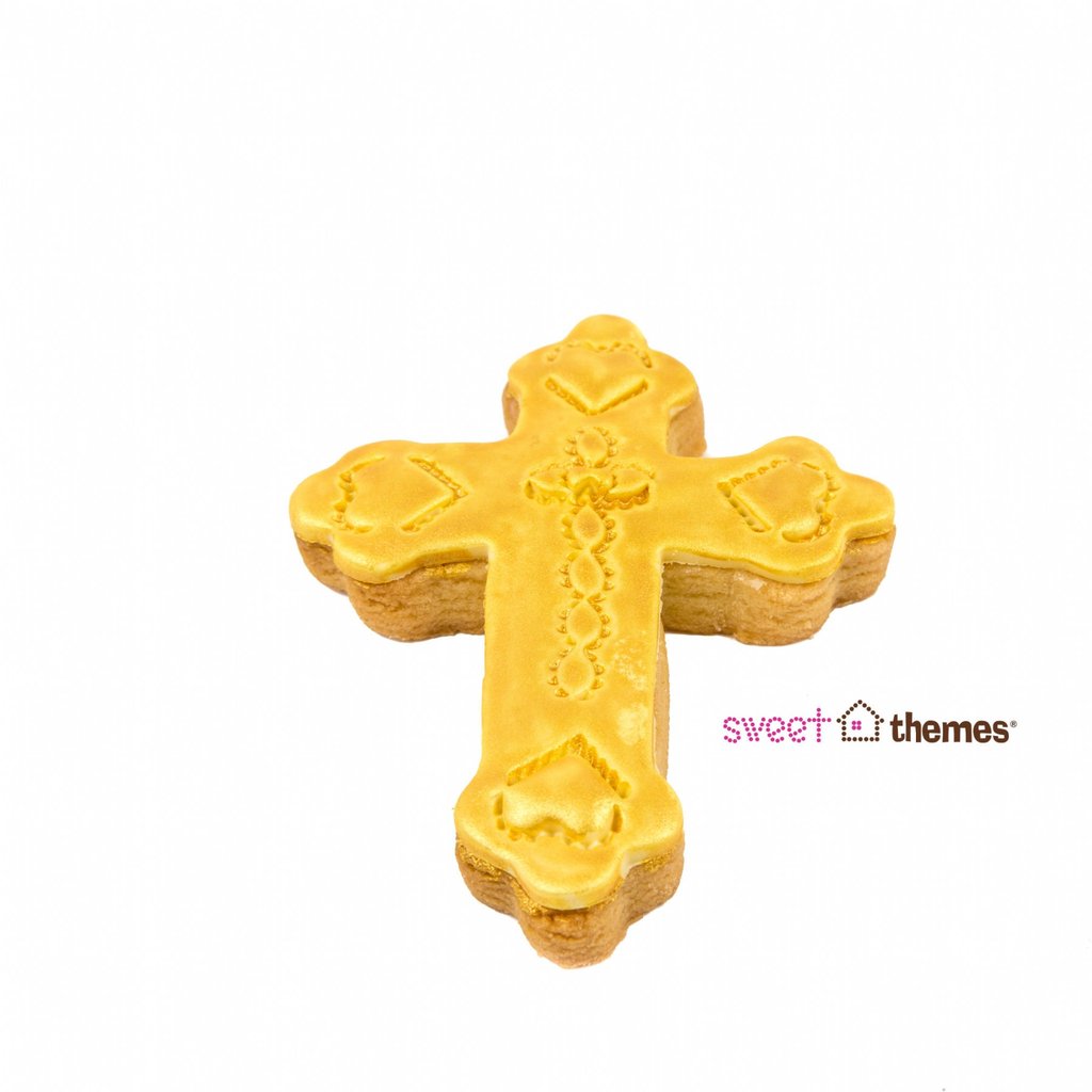 Cross Ornate Stainless Steel Cookie Cutter