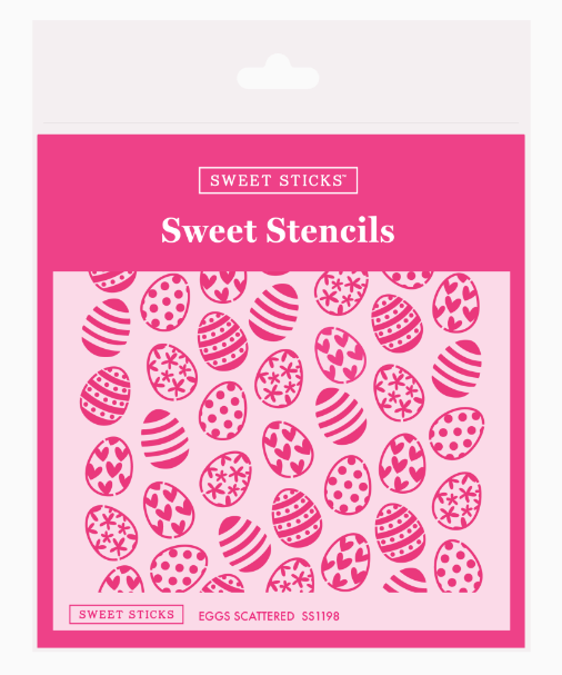 Easter Egg Scattered Stencil by Sweet Sticks