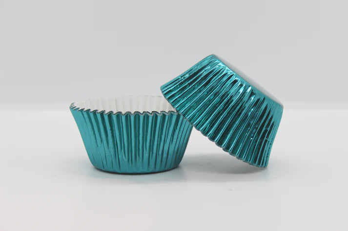 Cupcake Foil Cups 500 Pack - Large 550 Peacock Blue