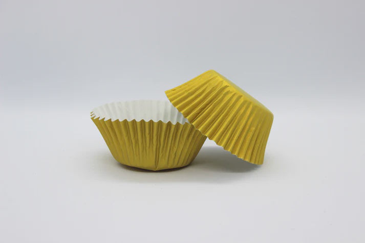 Cupcake Foil Cups 500 Pack - Mini 360 Yellow