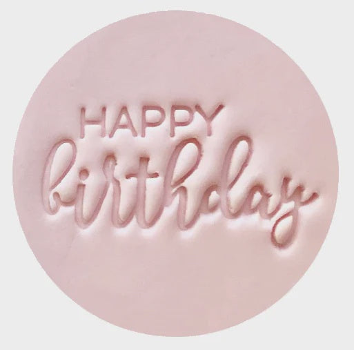 Happy Birthday Embosser 40mm (Little Biskut)