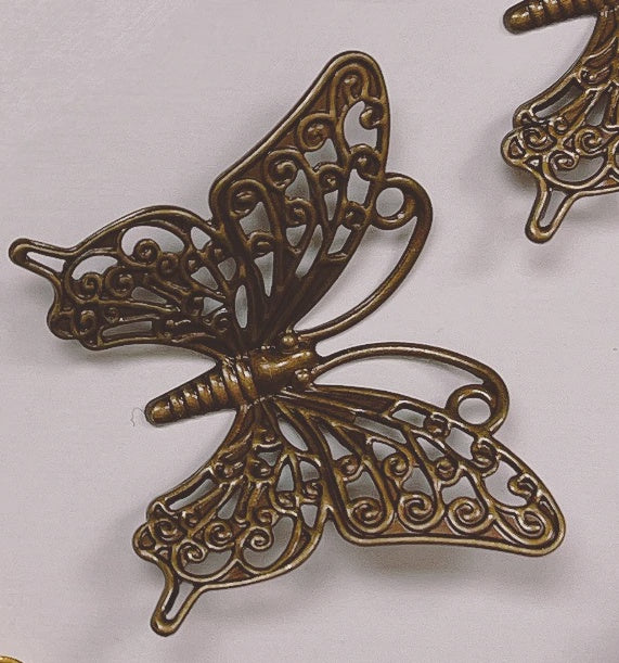 More Deco Butterflies Filagree - Antique Gold