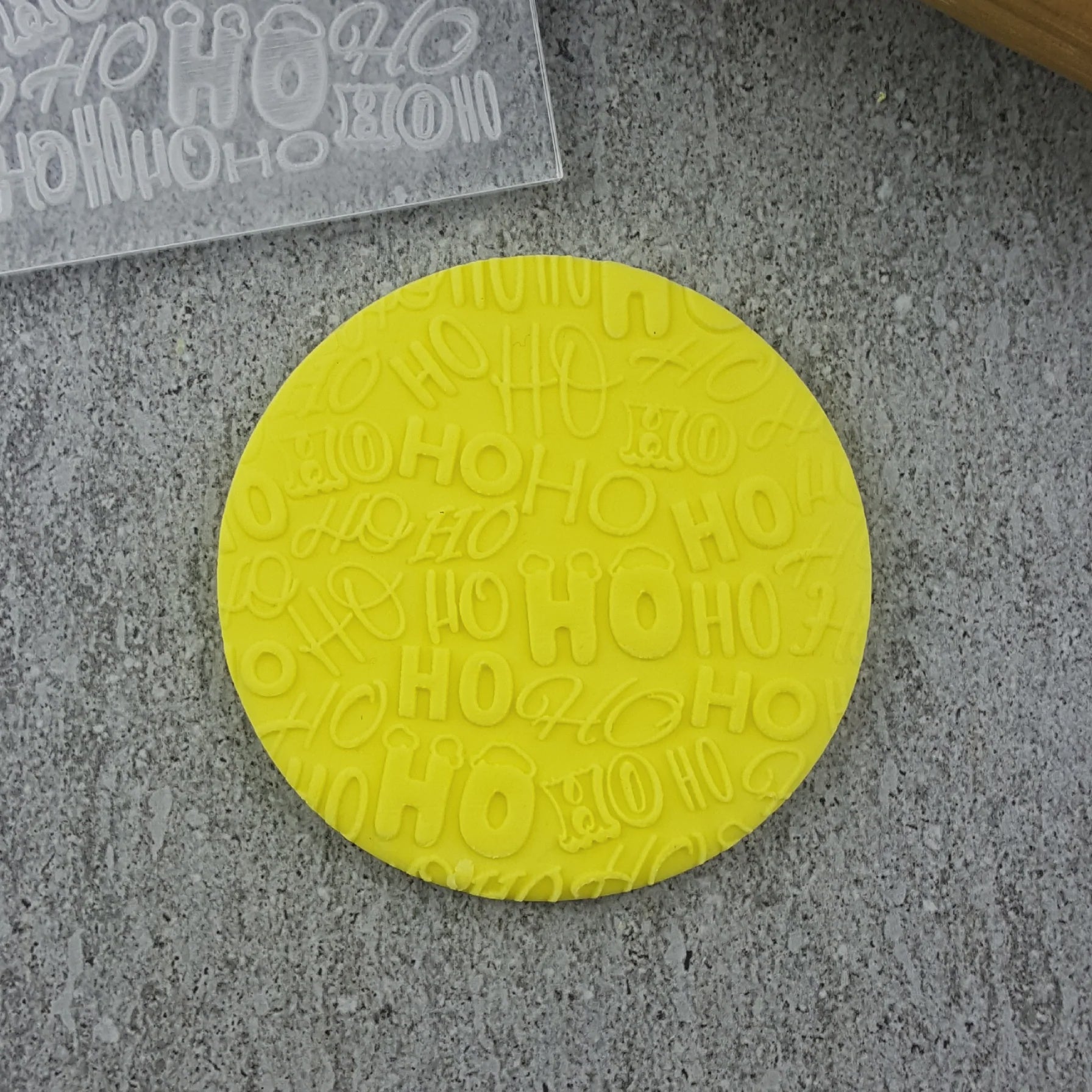 Custom Cookie Cutters -HoHoHo Pattern Plate
