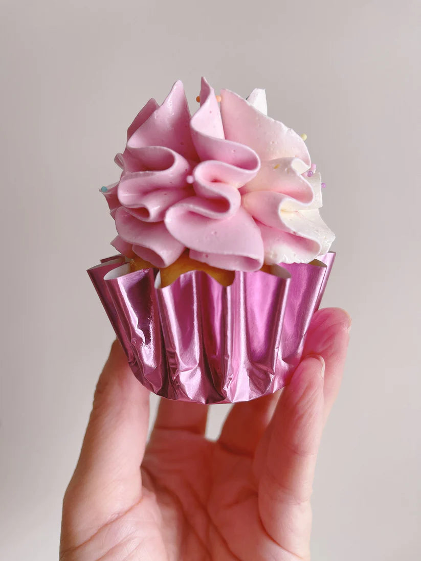 More Cuppies Fairy Floss Pink Foil 24pk