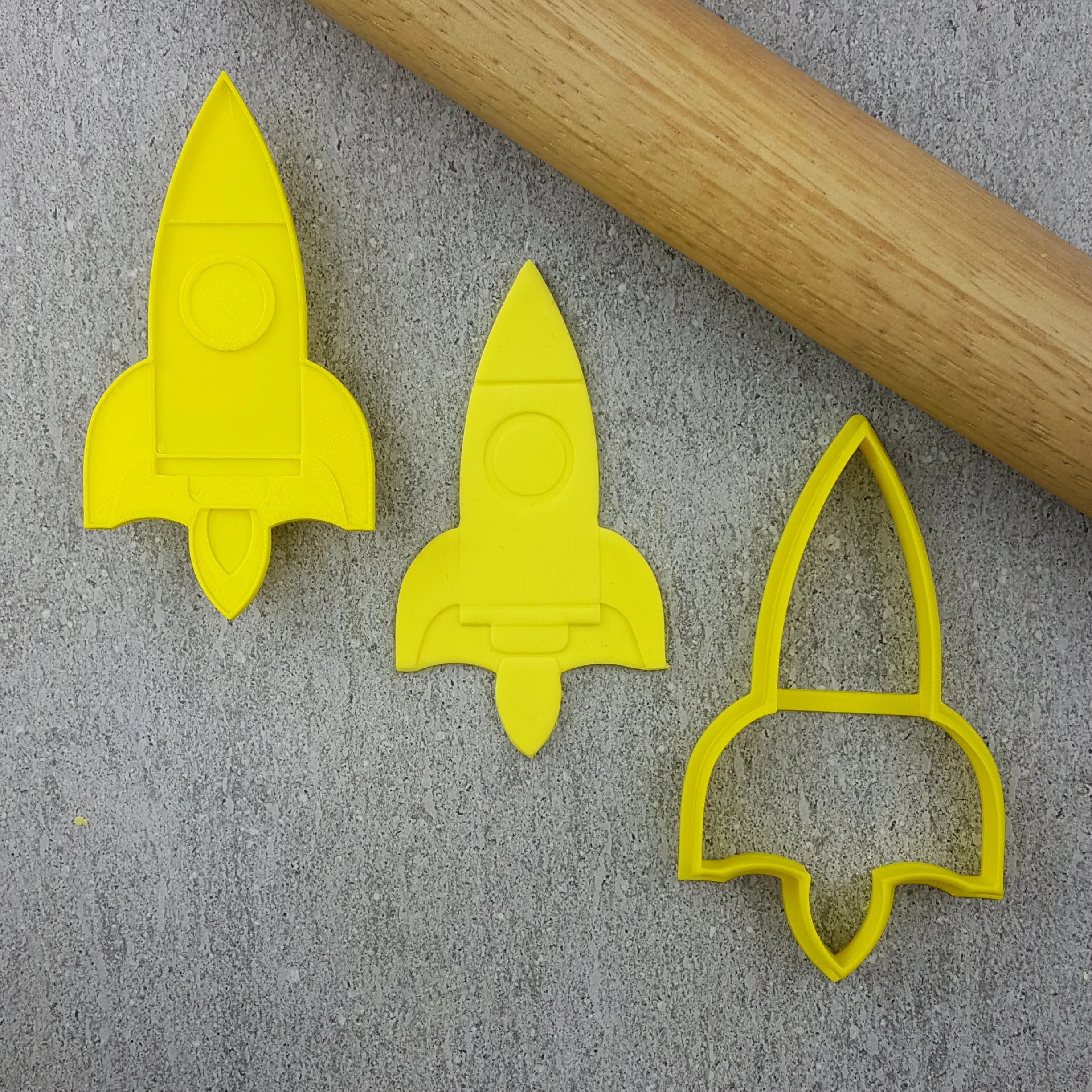 Custom Cookie Cutters Rocket Embosser & Cutter Set