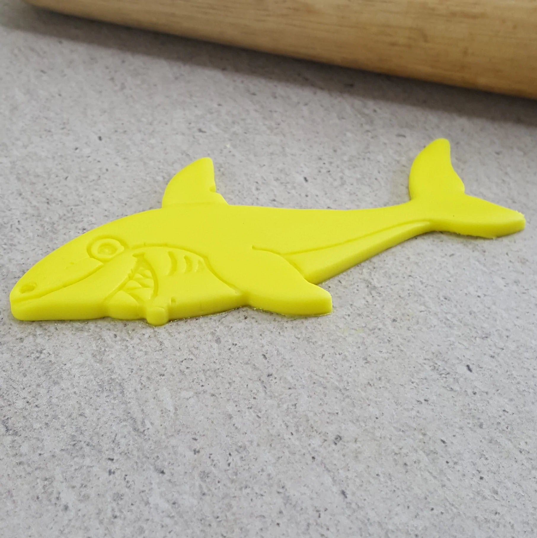 Custom Cookie Cutters Great White Shark Cutter and Embosser Set Cake Tinz n Thingz