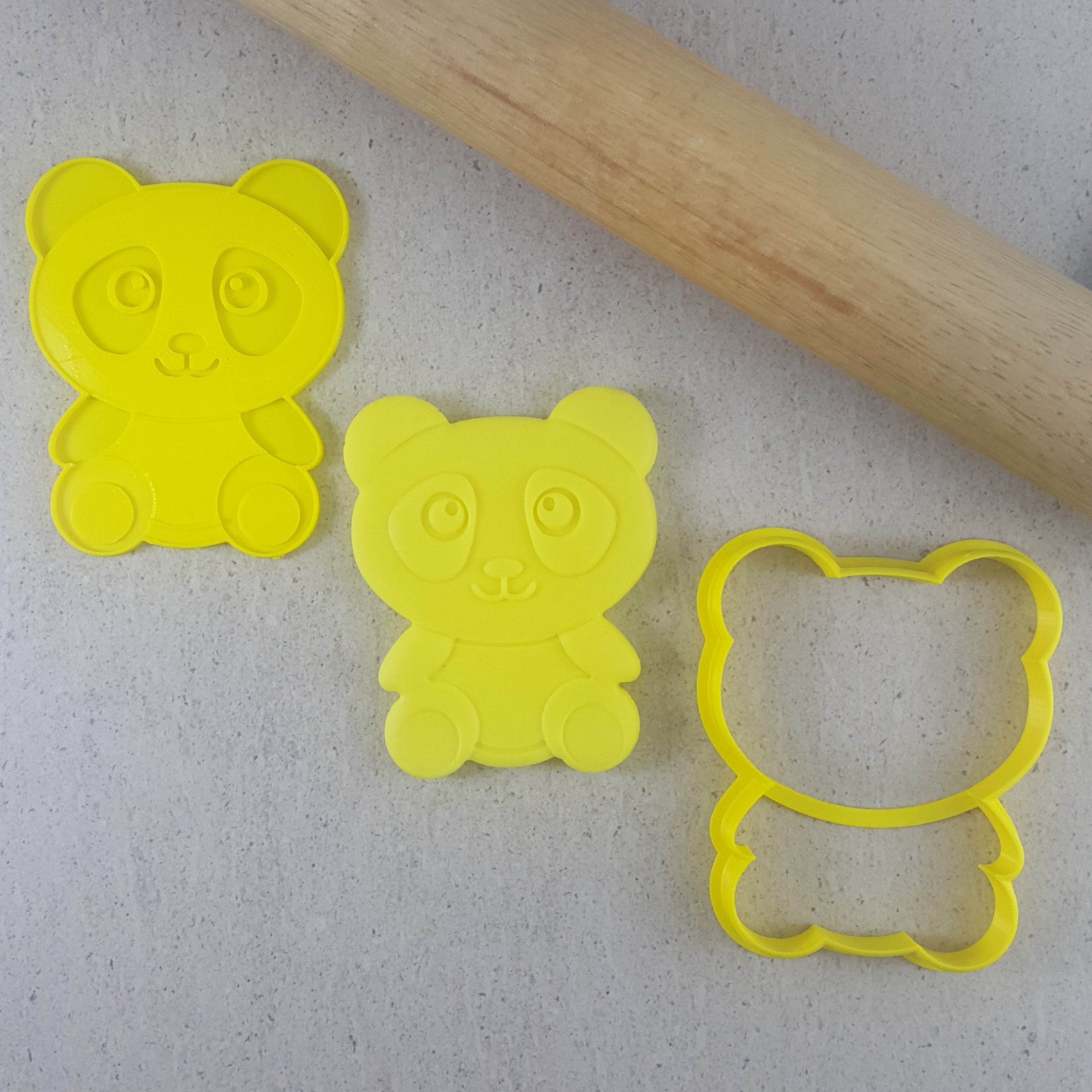 Custom Cookie Cutter Panda Cutter and Embosser Set