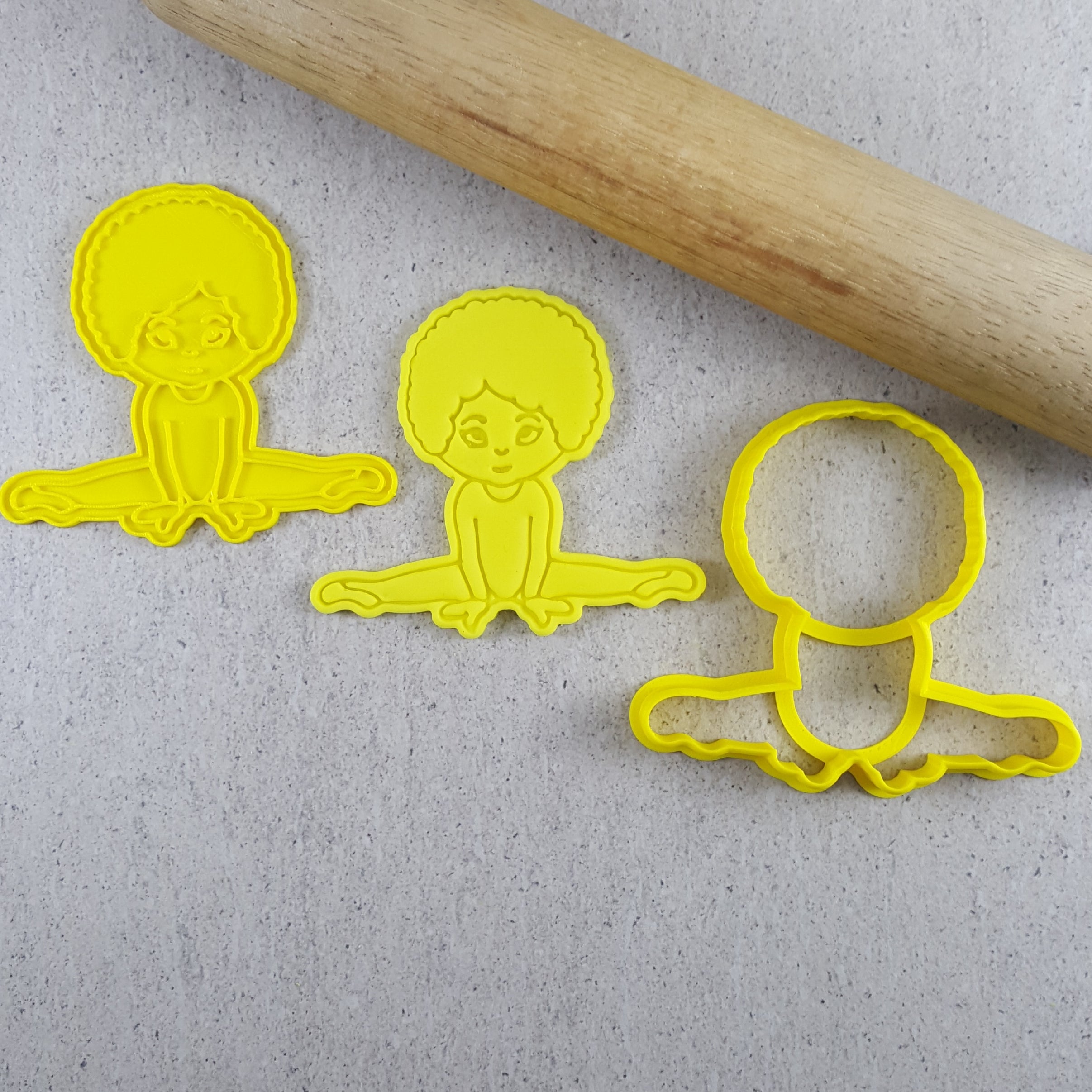 Custom Cookie Cutters Gymnastic B Cutter and Embosser