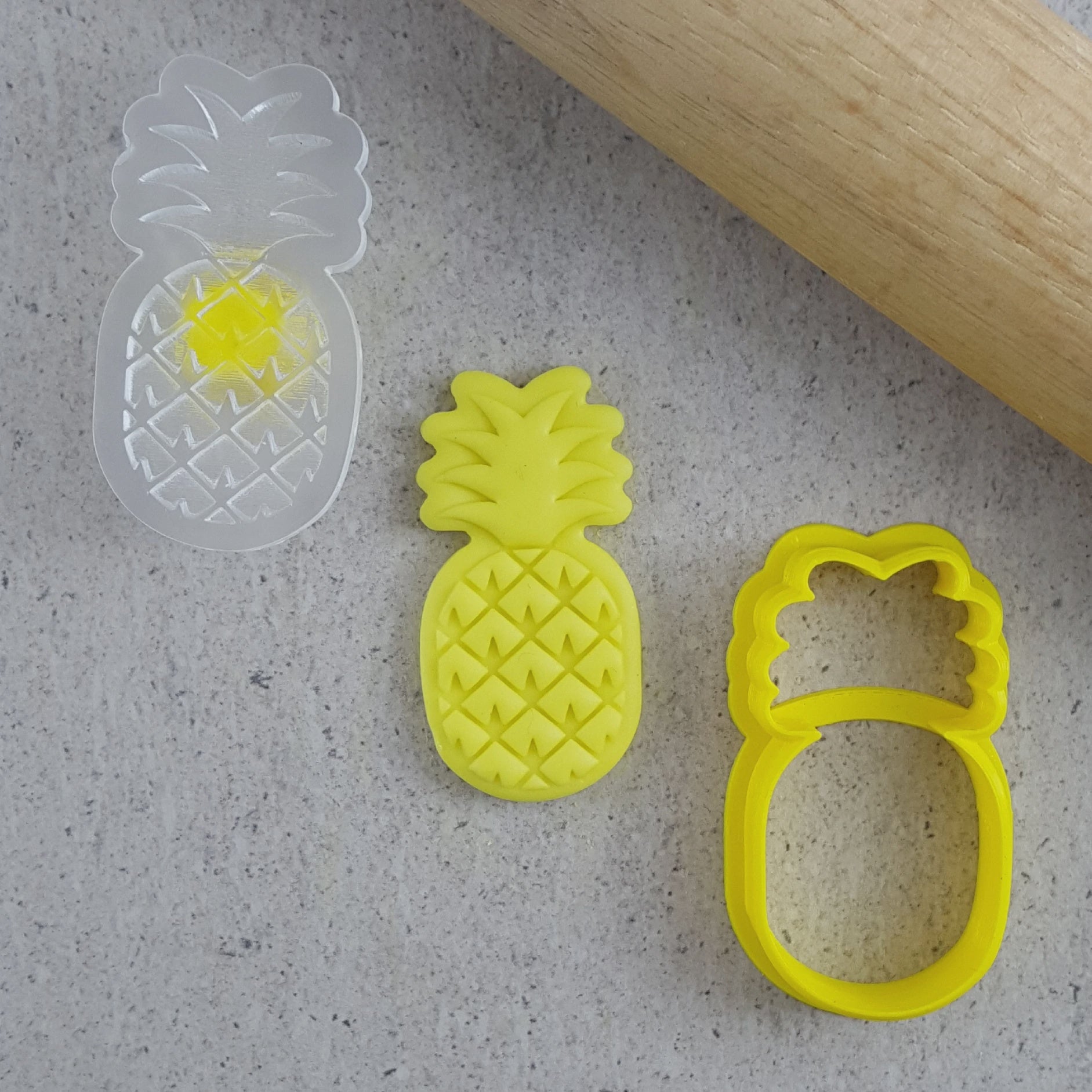 Custom Cookie Cutters Pineapple Mini Cutter & Embosser Set