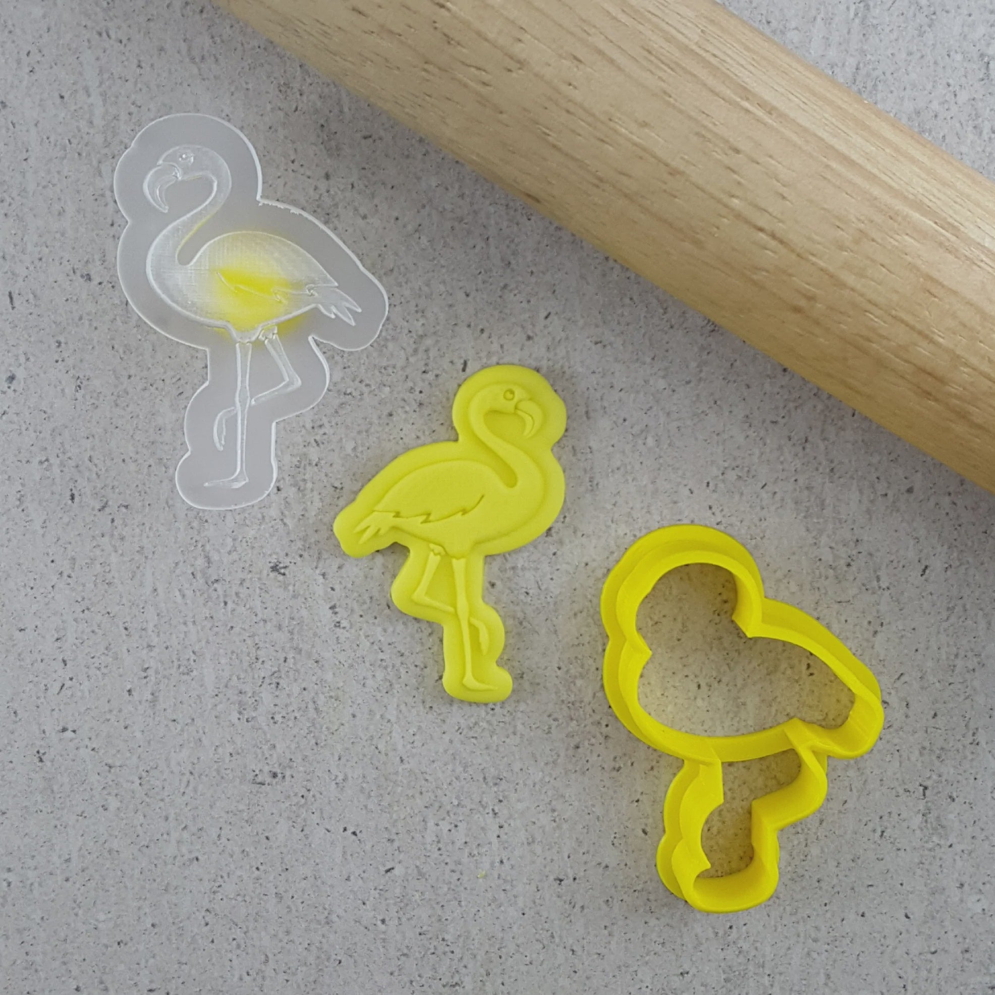 Custom Cookie Cutters Flamingo Mini Cutter & Embosser Set