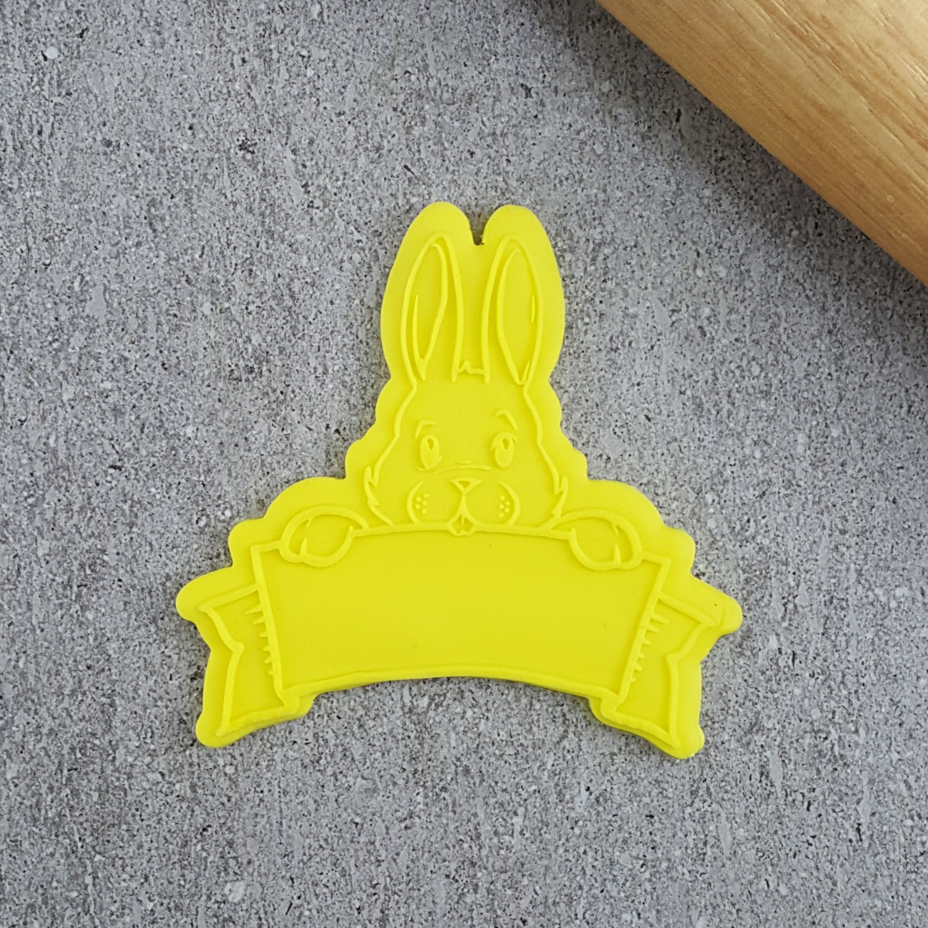 Custom Cookie Cutter Bunny Plaque Debosser & Cutter