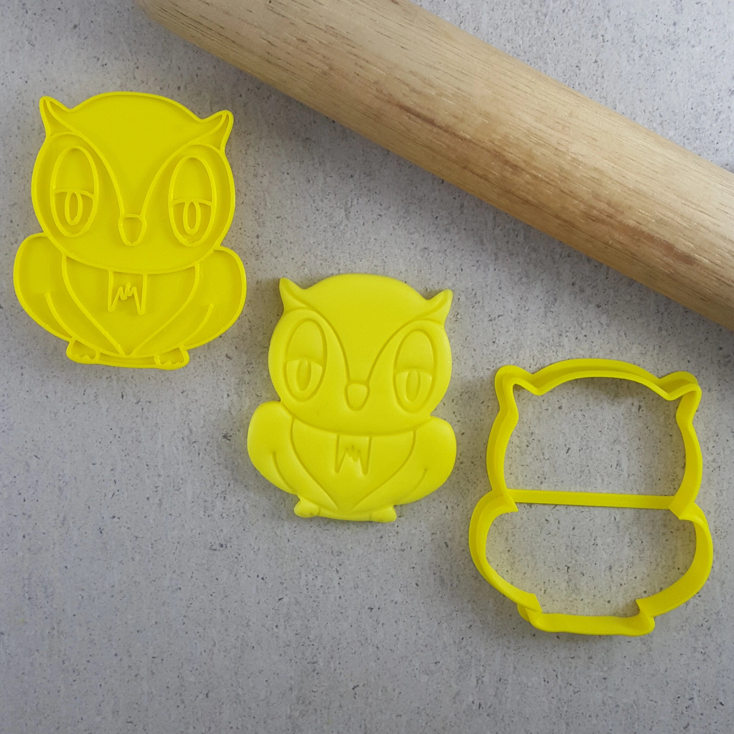 Custom Cookie Cutters Owl Cutter and Embosser Set