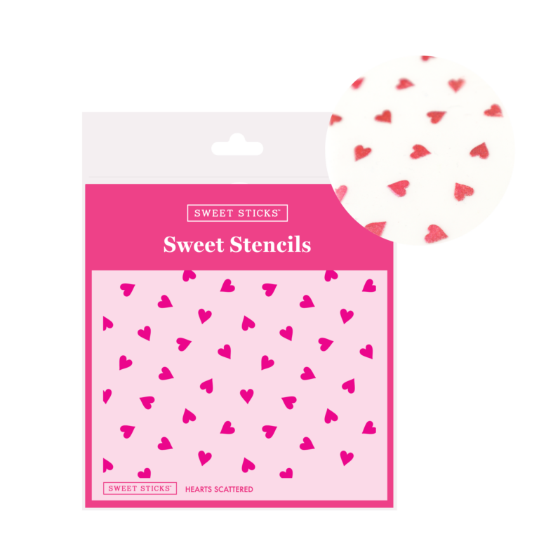 Hearts Scattered Sweet Stencils by Sweet Sticks