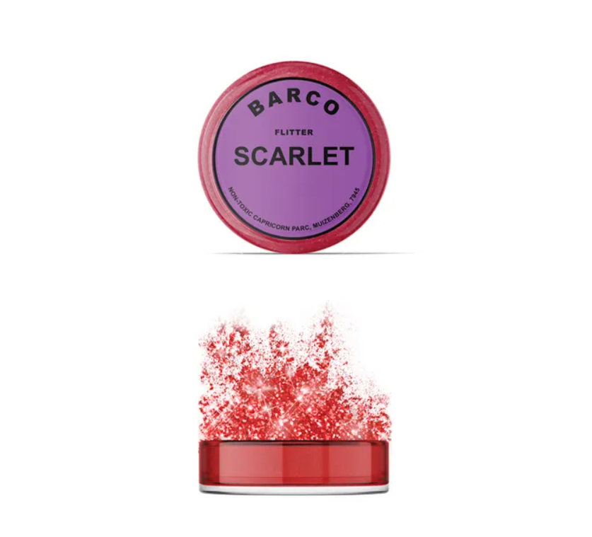 Barco Flitter Glitter Scarlet Non Toxic 10ml