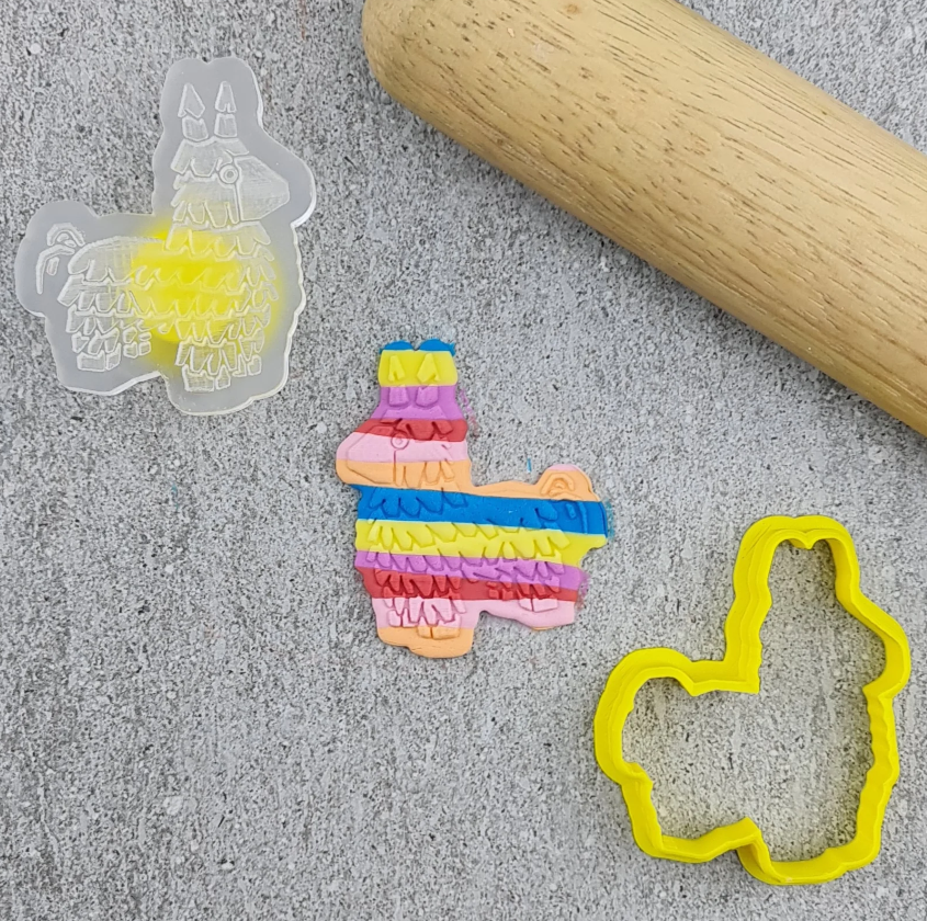 Custom Cookie Cutter Mini Pinata Cutter and Debosser Set