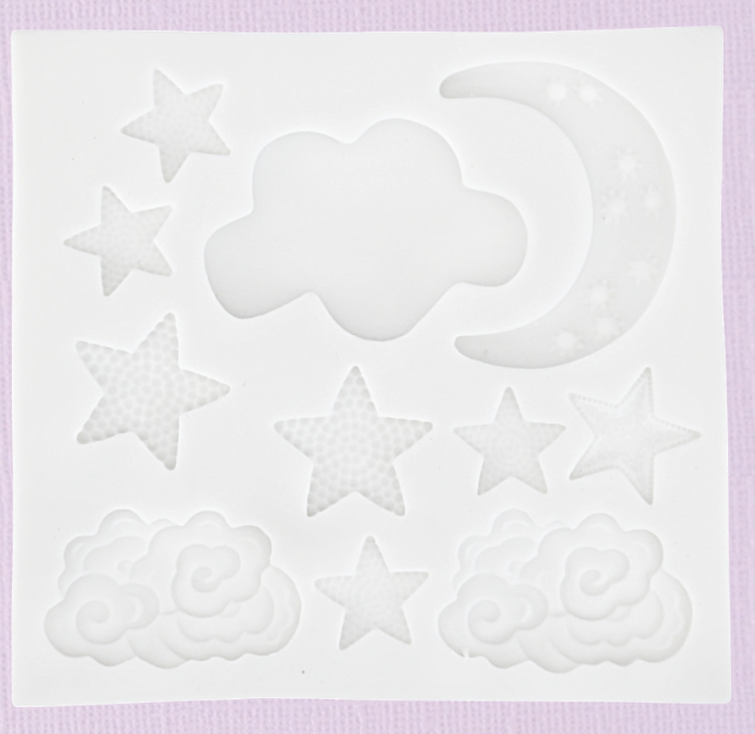 Caking it Up - Moon Clouds & Stars Silicone Mould
