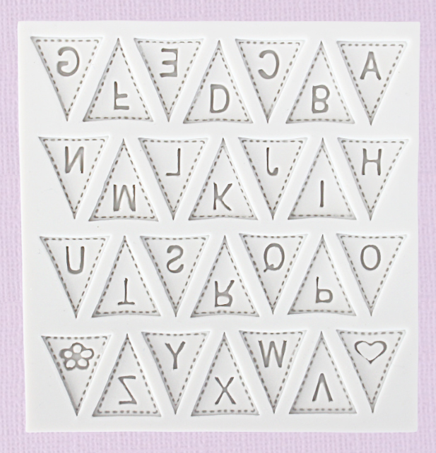 Caking it Up - Alphabet (Bunting flag) Silicone Mould