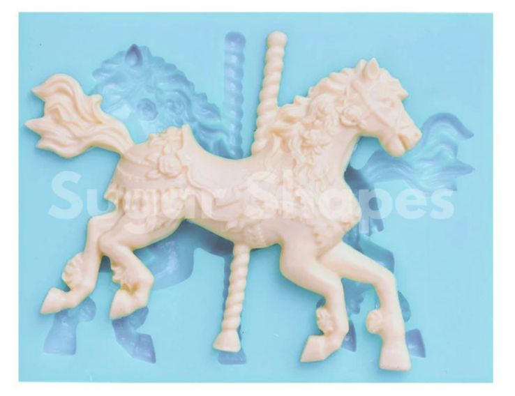 Sugar Shapes Silicone Merry Go Round Horse