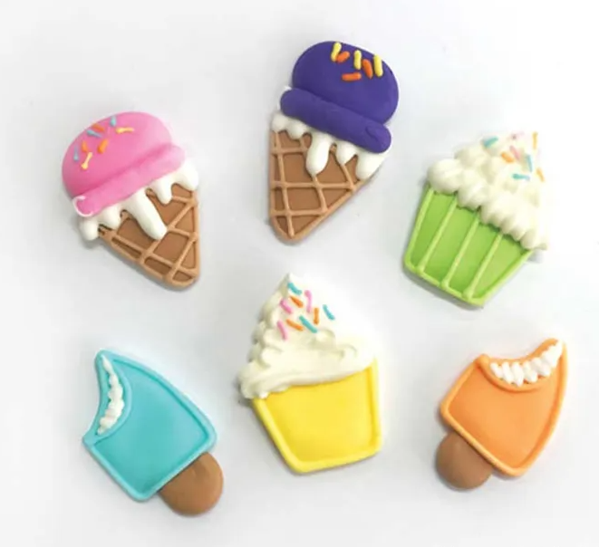 Edible Sugar Summer Sweets 6 pack