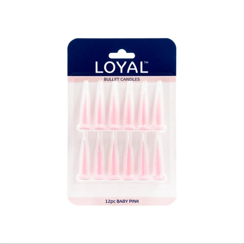 Loyal Bullet Candles - Baby Pink 12pk
