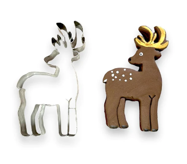 Deer with Antlers (10cm) Stainless Steel Cookie Cutter