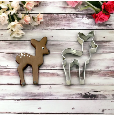 Deer with Tucked in Tail Stainless Steel Cookie Cutter