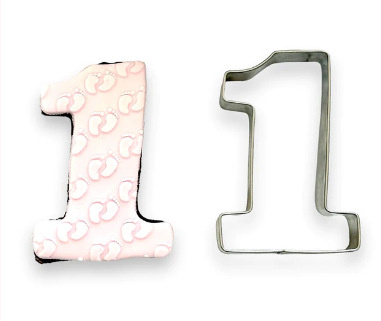 Number 1 7.5cm Stainless Steel Cookie Cutter