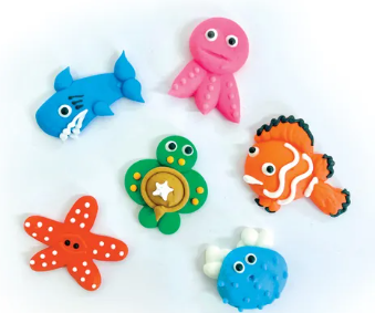 Sea Animal Large Sugar Decorations Assorted 6 Pack