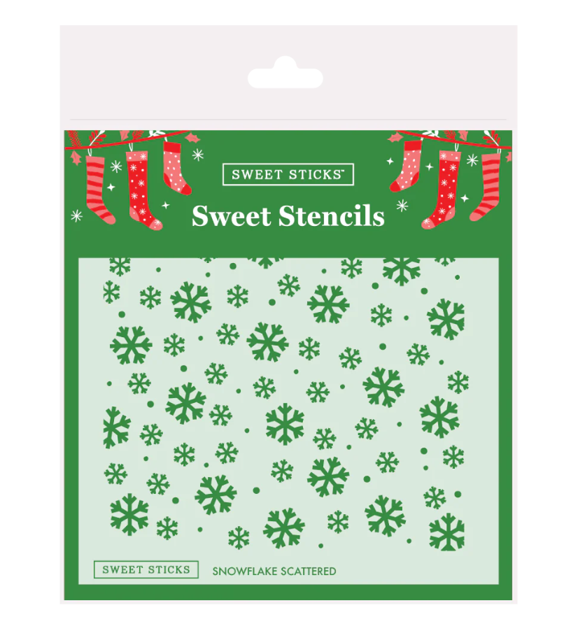 Christmas Snowflake Scattered Stencil by Sweet Sticks