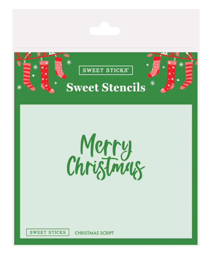 Christmas Script Stencil by Sweet Sticks