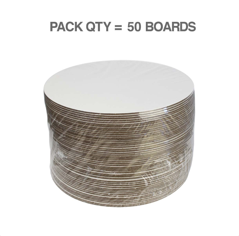 6" Loyal Cardboard Round - White Pack of 50