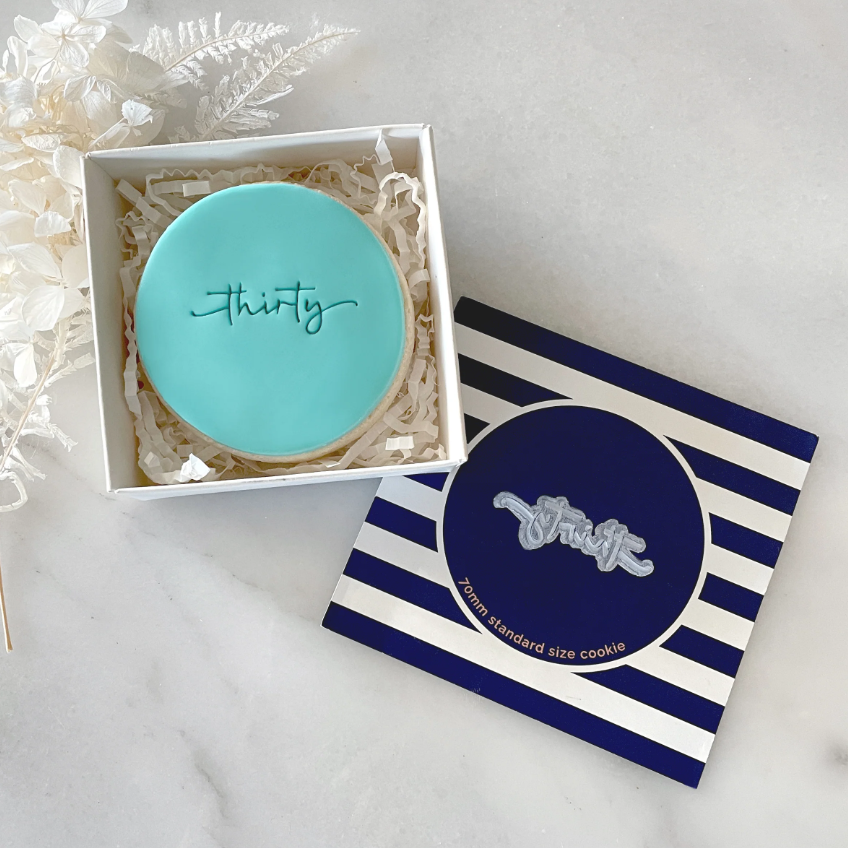 Custom Cookie Cutters Thrity Tiny Text Stamp (Little Biskut)