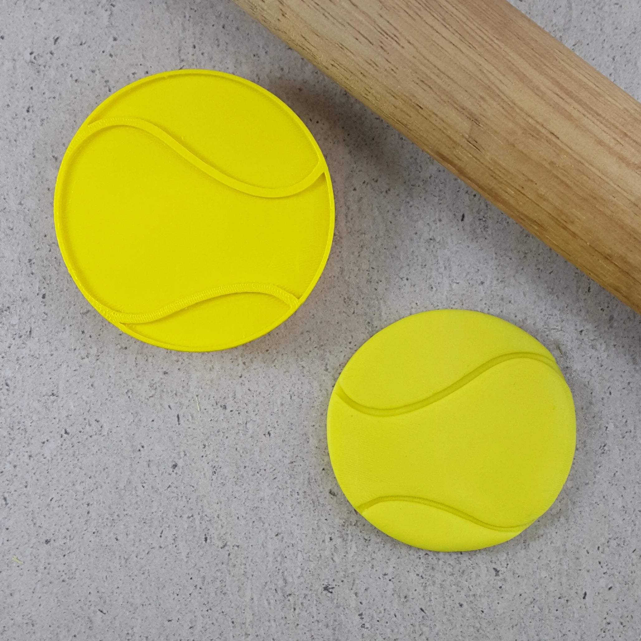 Custom Cookie Cutters Tennis Ball Embosser & Cutter 70mm