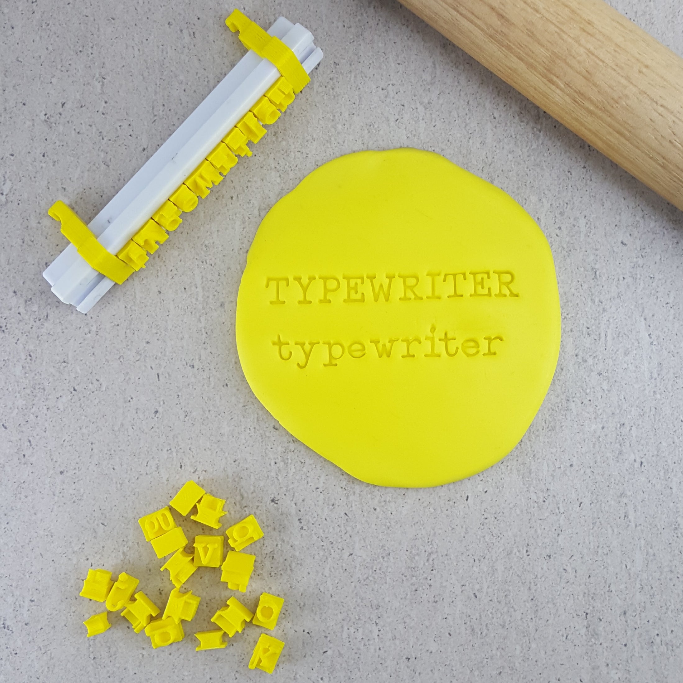 Custom Cookie Cutters - Typewriter Letter Stamps Lowercase