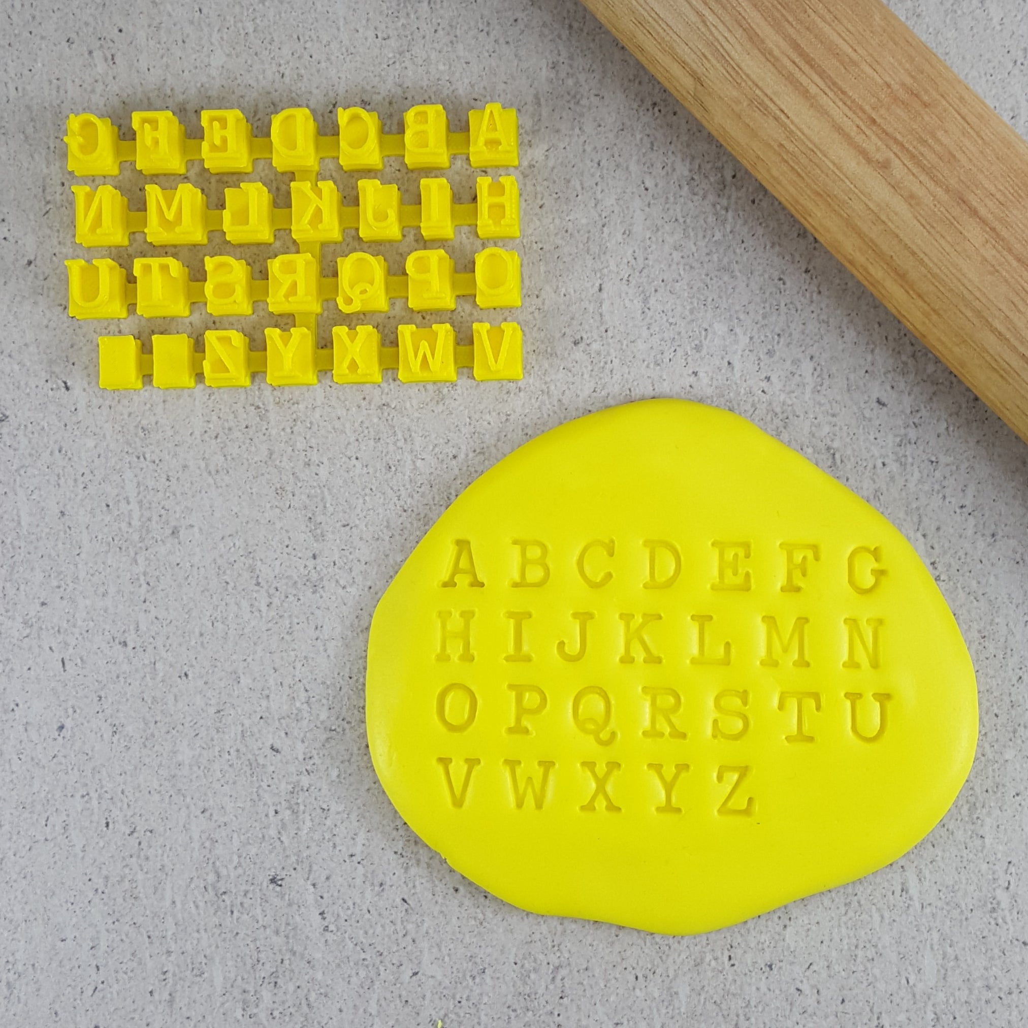 Custom Cookie Cutters - Typewriter Letter Stamps Uppercase