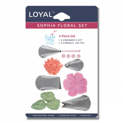 Sophia Floral Piping Tip Set 4 piece
