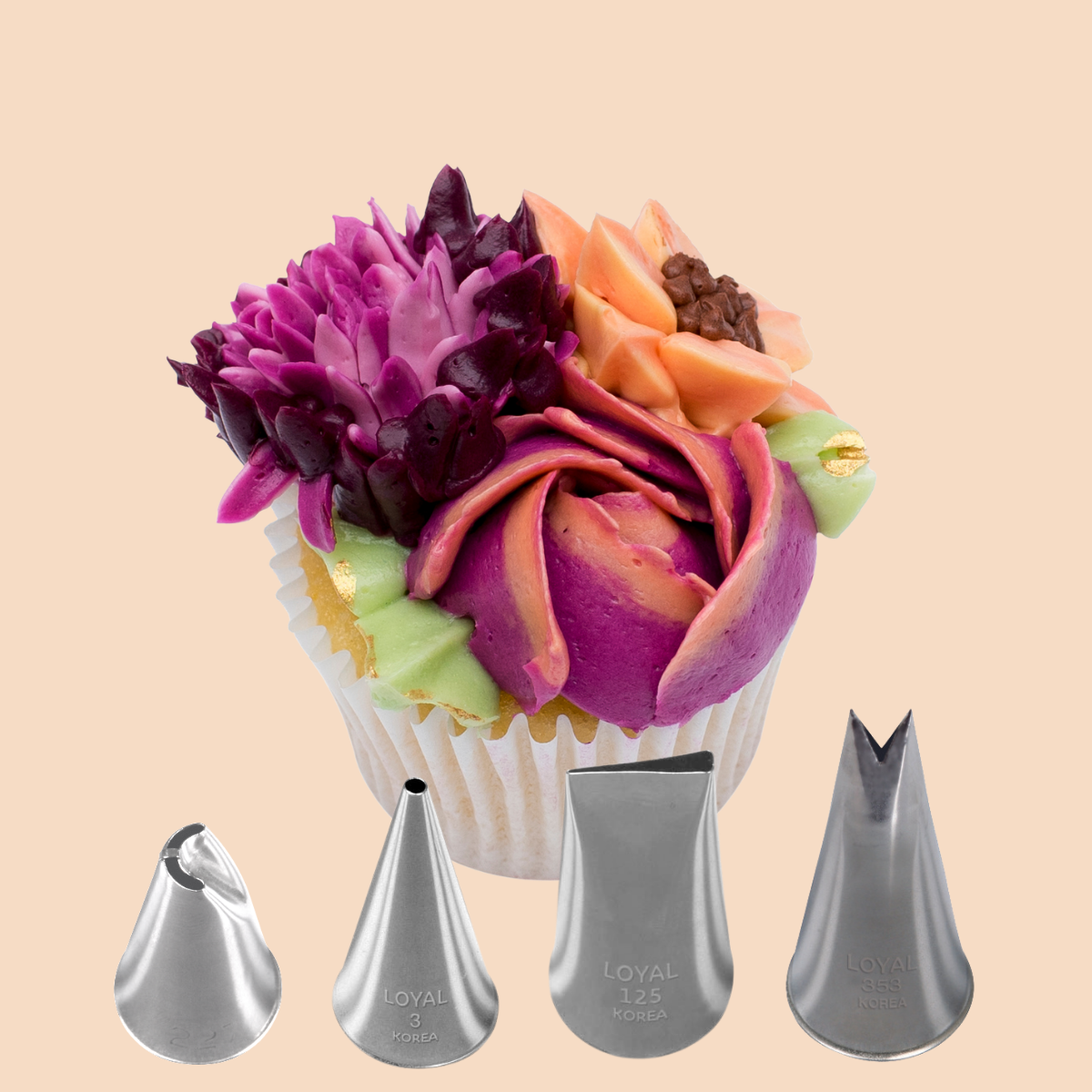 Sophia Floral Piping Tip Set 4 piece